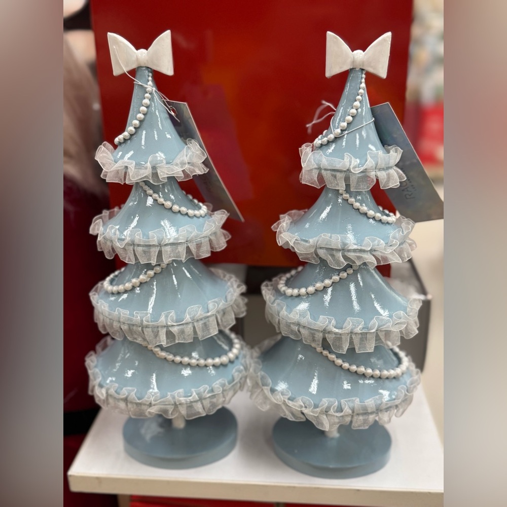 Rachel Zoe Blue and White Holiday Tree Decor